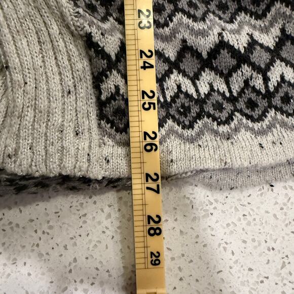 Fortune Ivy Open Front Knit Cardigan Nordic Fair Isle Women XL Wool Blend Soft - Picture 8 of 8